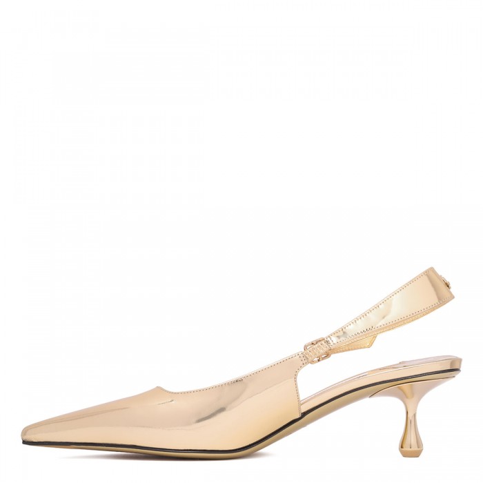 Amel 50 gold-hue slingback pumps