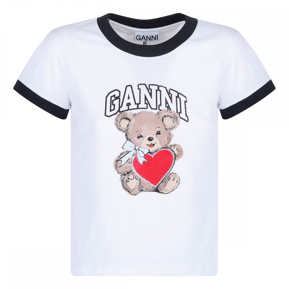 White jersey bear T-shirt