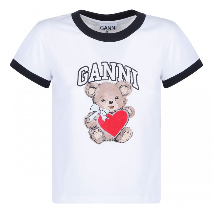 White jersey bear T-shirt