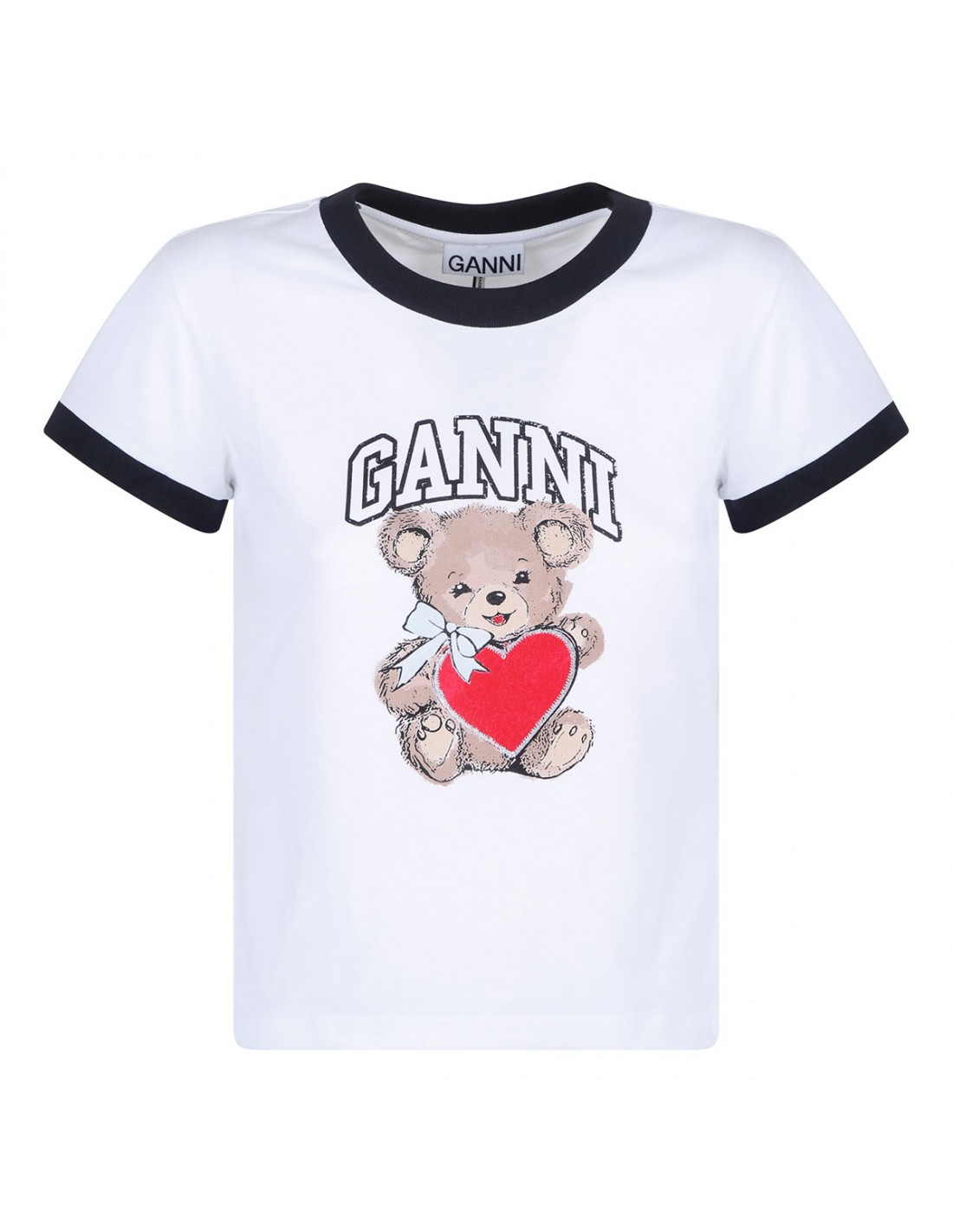 White jersey bear T-shirt