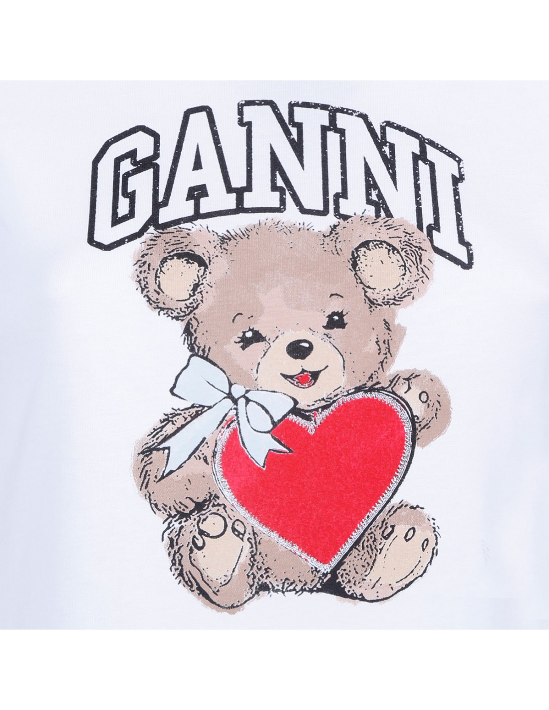 White jersey bear T-shirt