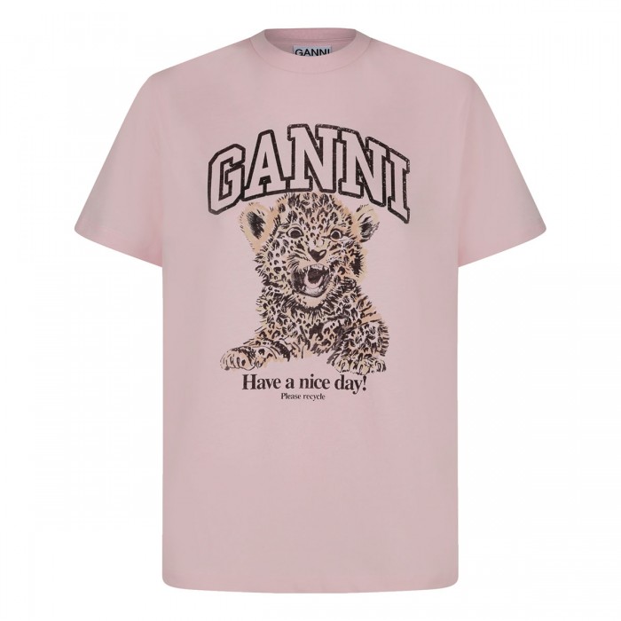 Pink jersey leopard T-shirt