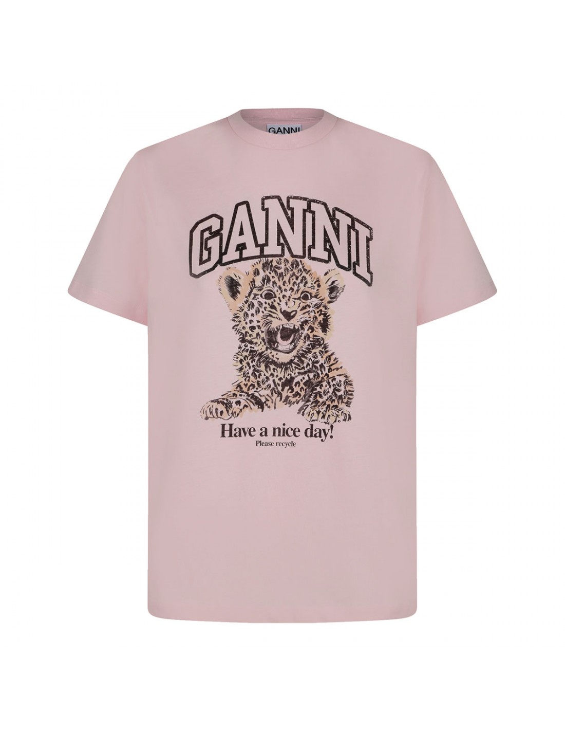 Pink jersey leopard T-shirt