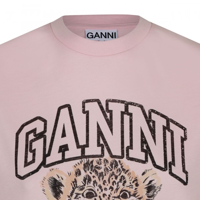 Pink jersey leopard T-shirt