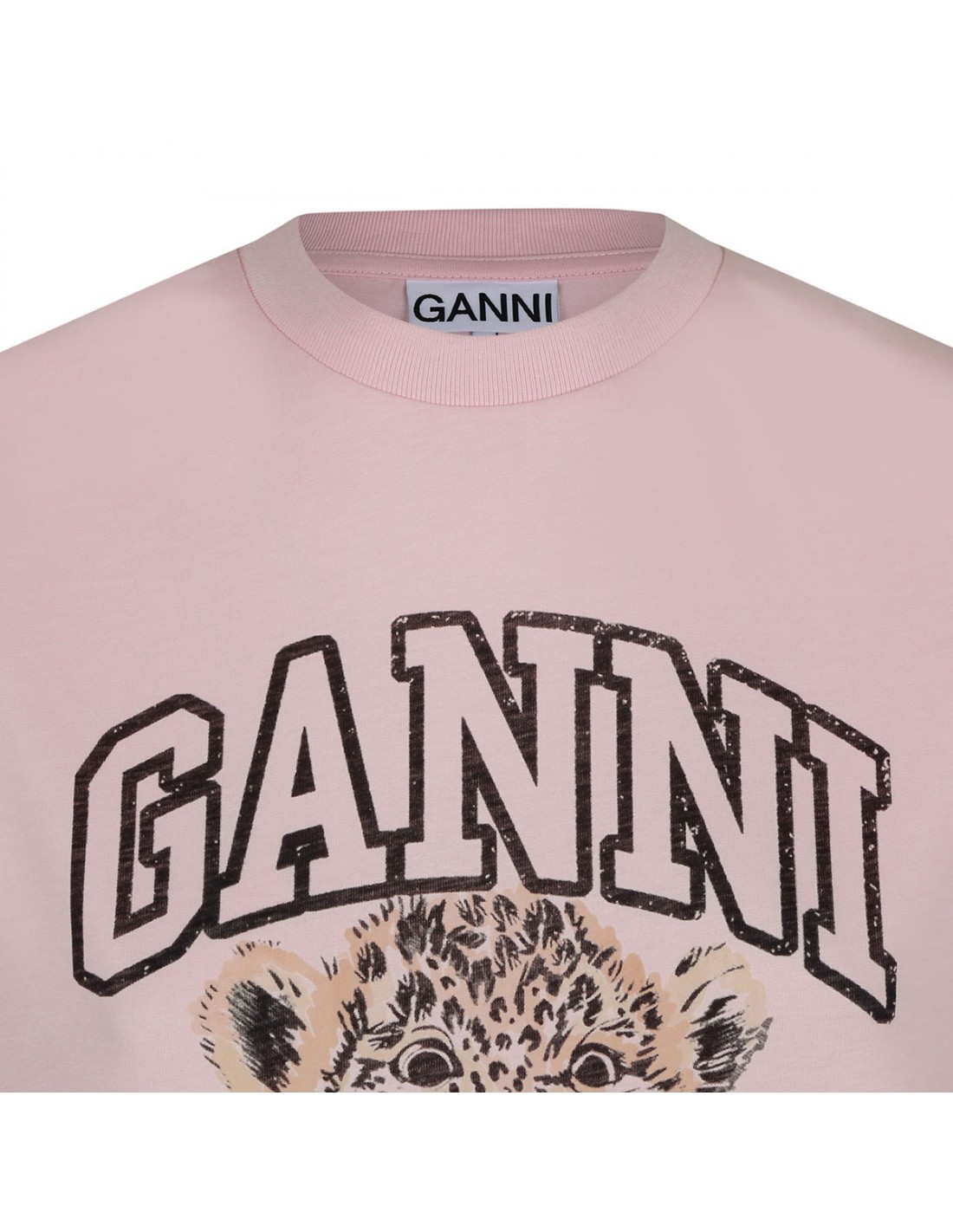 Pink jersey leopard T-shirt