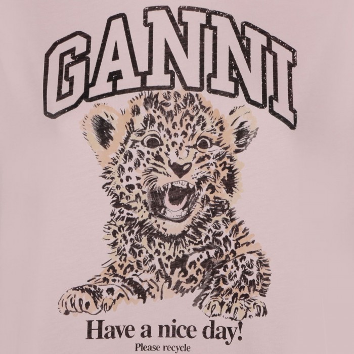 Pink jersey leopard T-shirt