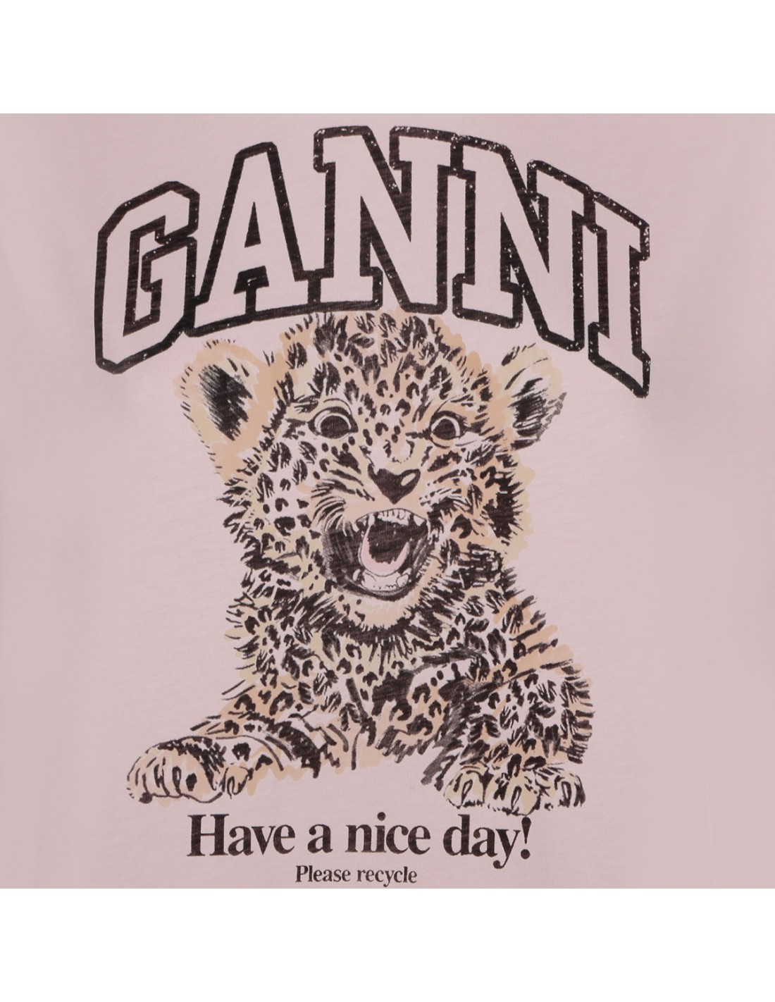 Pink jersey leopard T-shirt