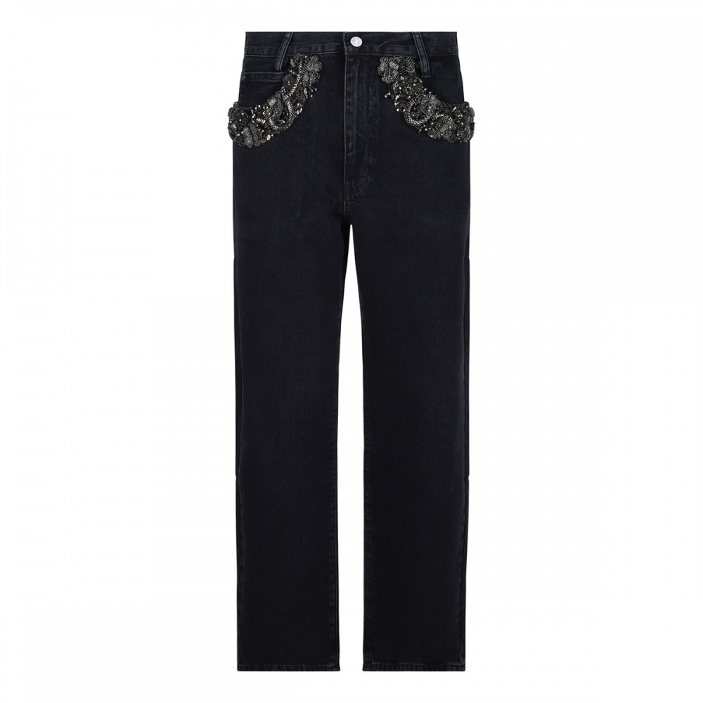 The Atelier Beaded straight jeans