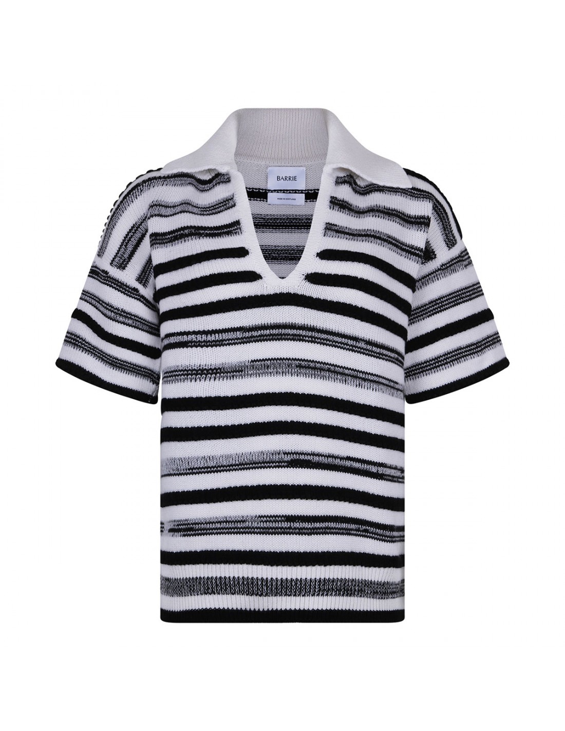 Striped knit polo