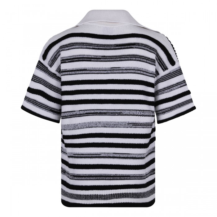 Striped knit polo