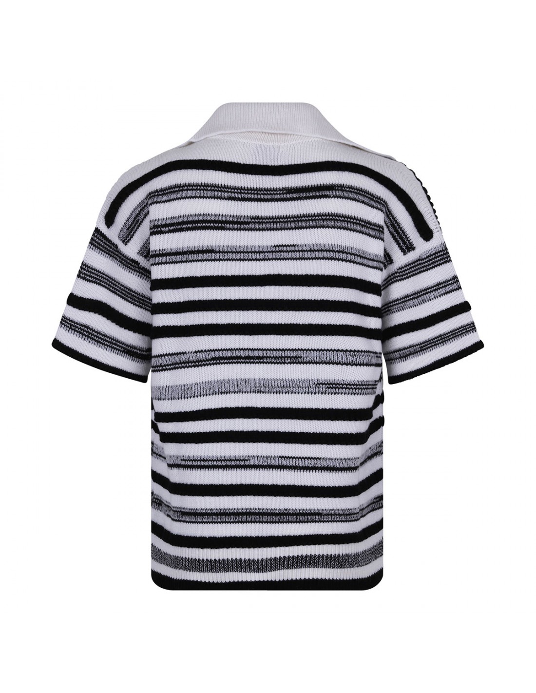 Striped knit polo