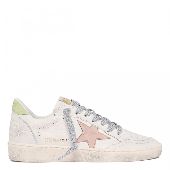 Ballstar white and pink sneakers