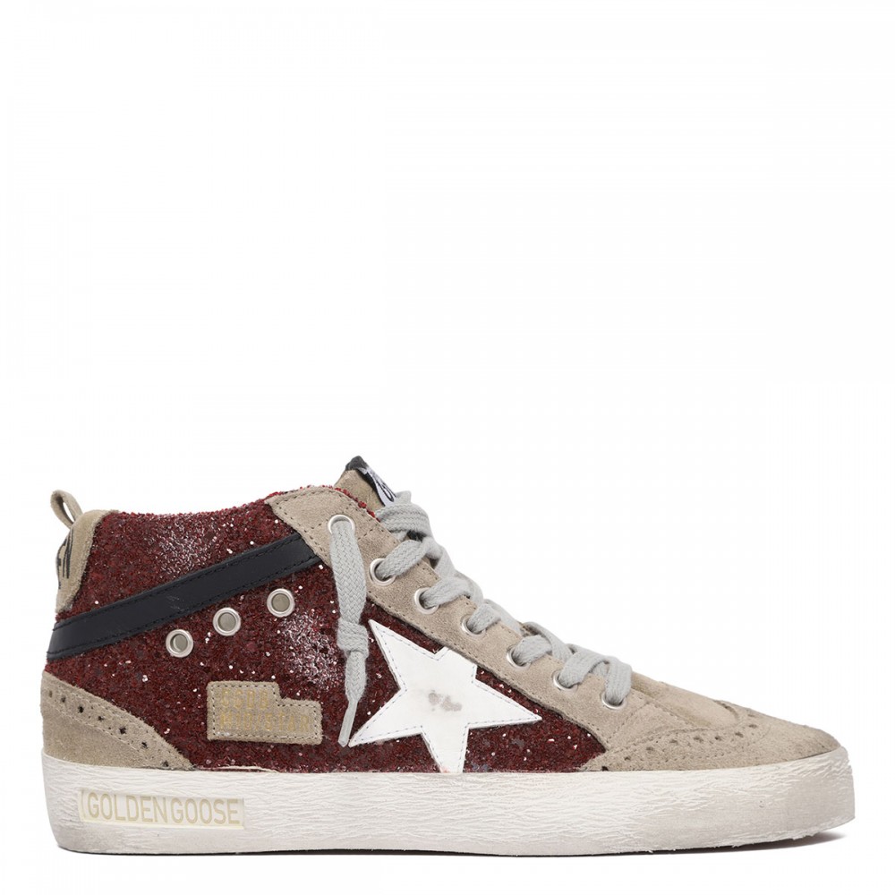 MidStar burgundy glittery sneakers