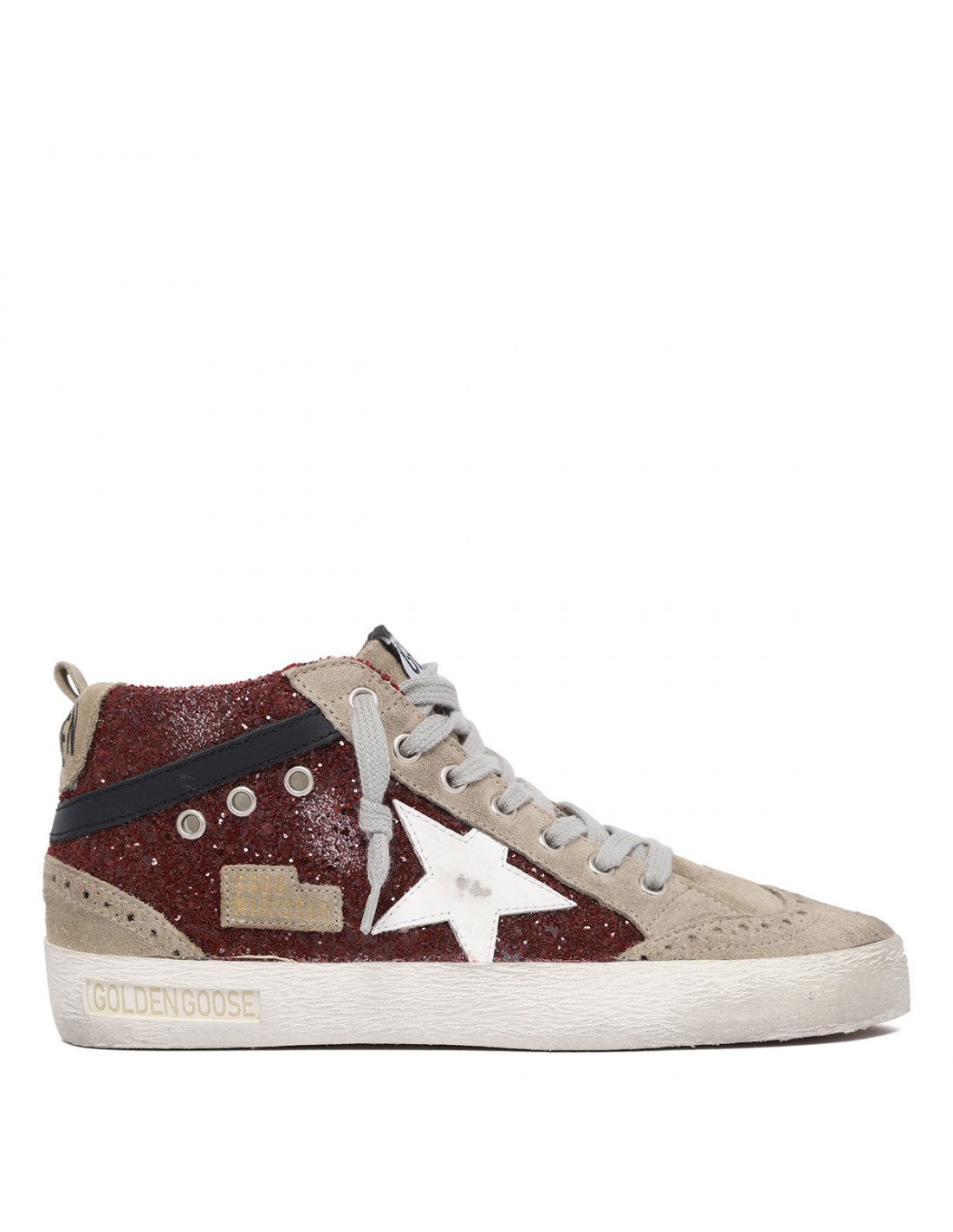 MidStar burgundy glittery sneakers