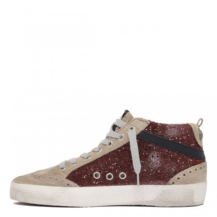 MidStar burgundy glittery sneakers