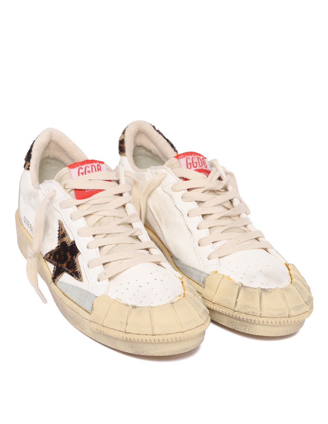 BallStar nappa sneakers with leopard...