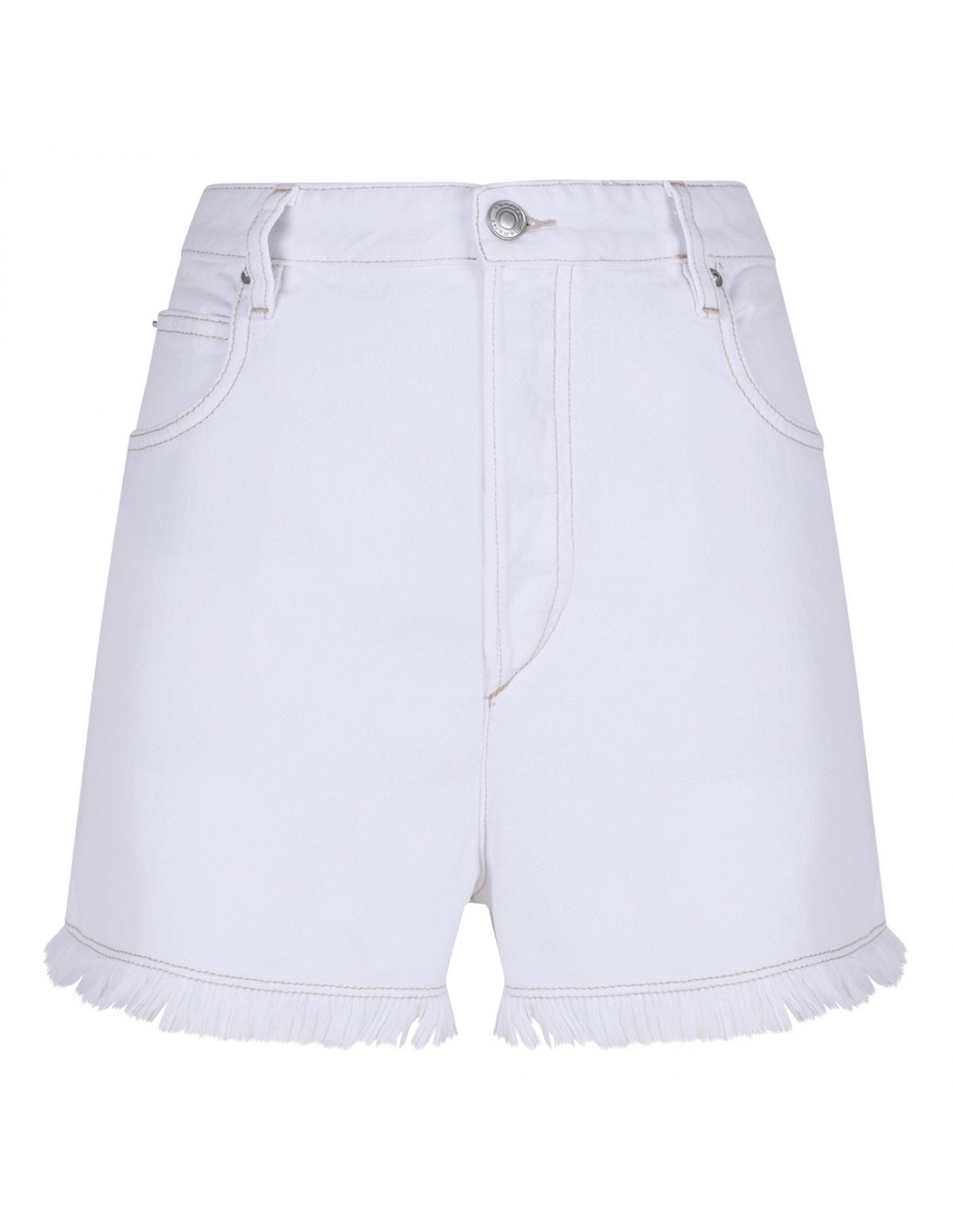 Lesia white denim shorts