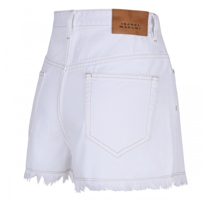 Lesia white denim shorts