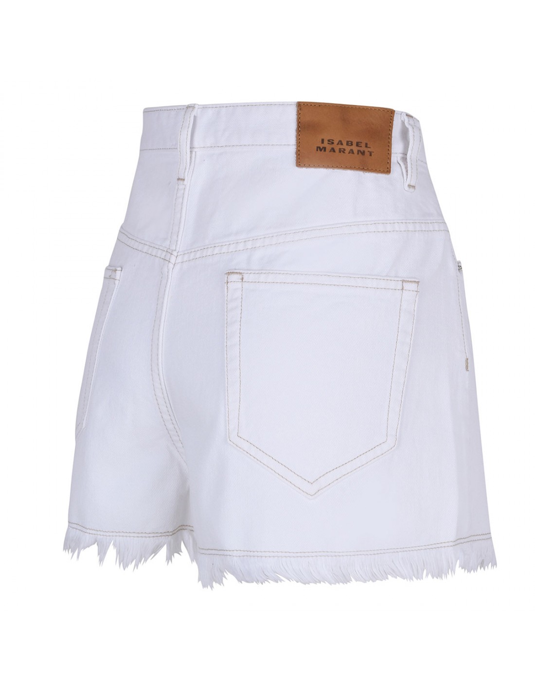 Lesia white denim shorts