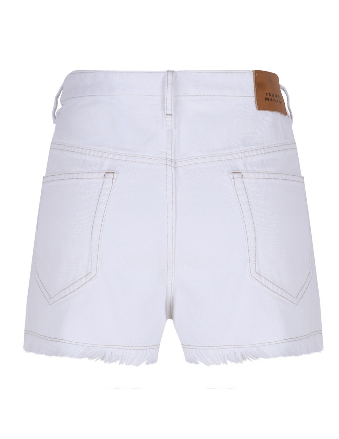 Lesia white denim shorts