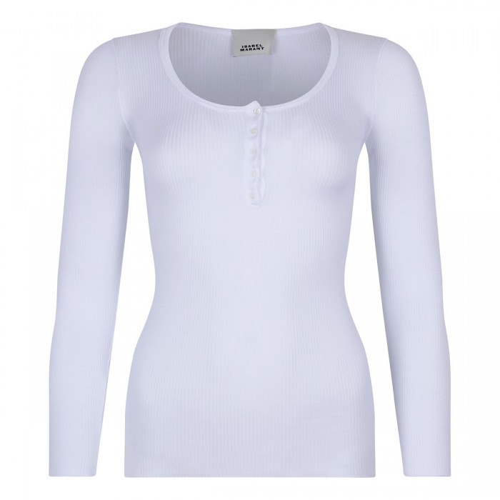 Lamylic ribbed cotton-jersey top