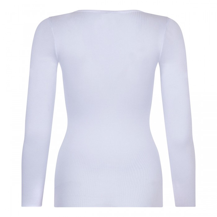 Lamylic ribbed cotton-jersey top