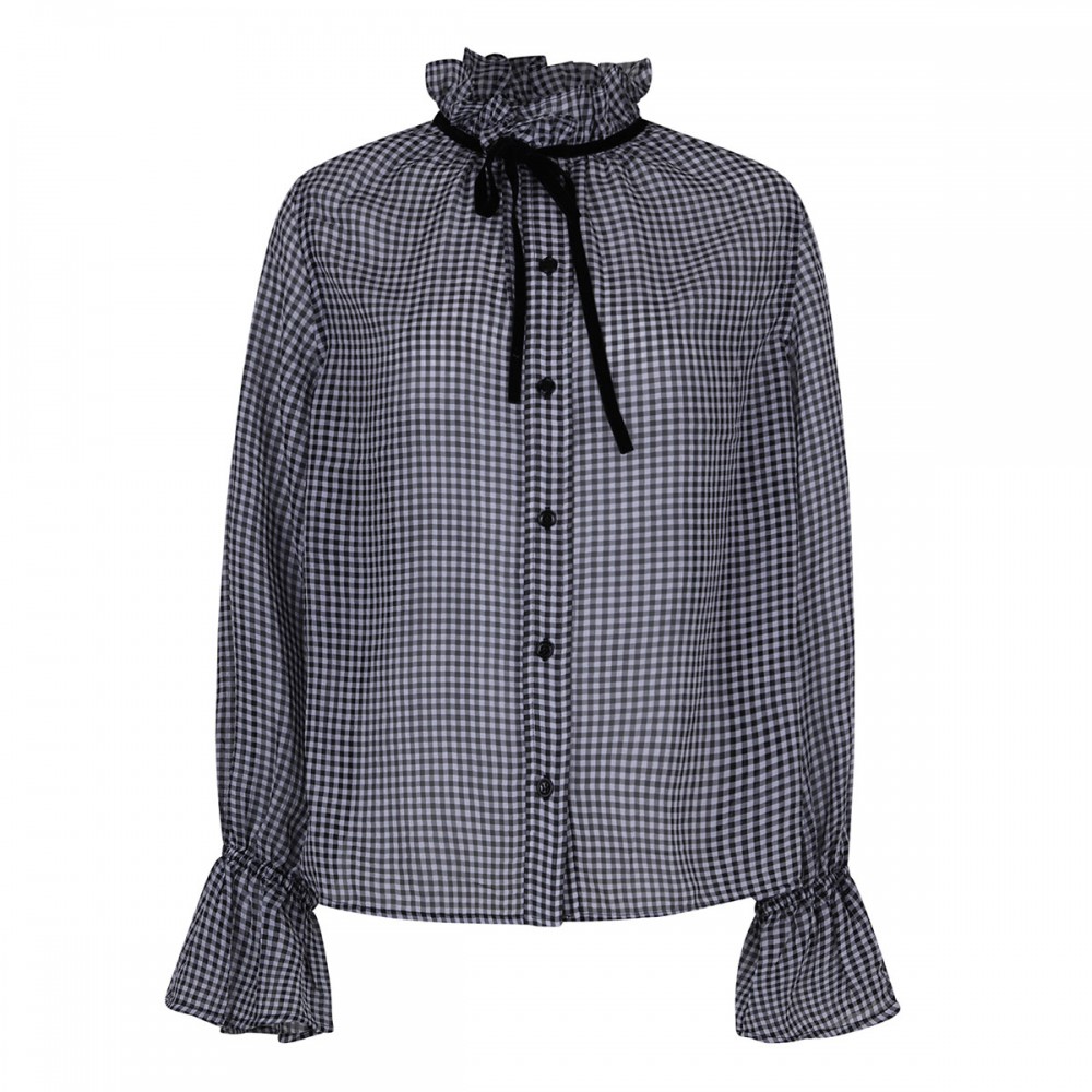 Sheer check shirt