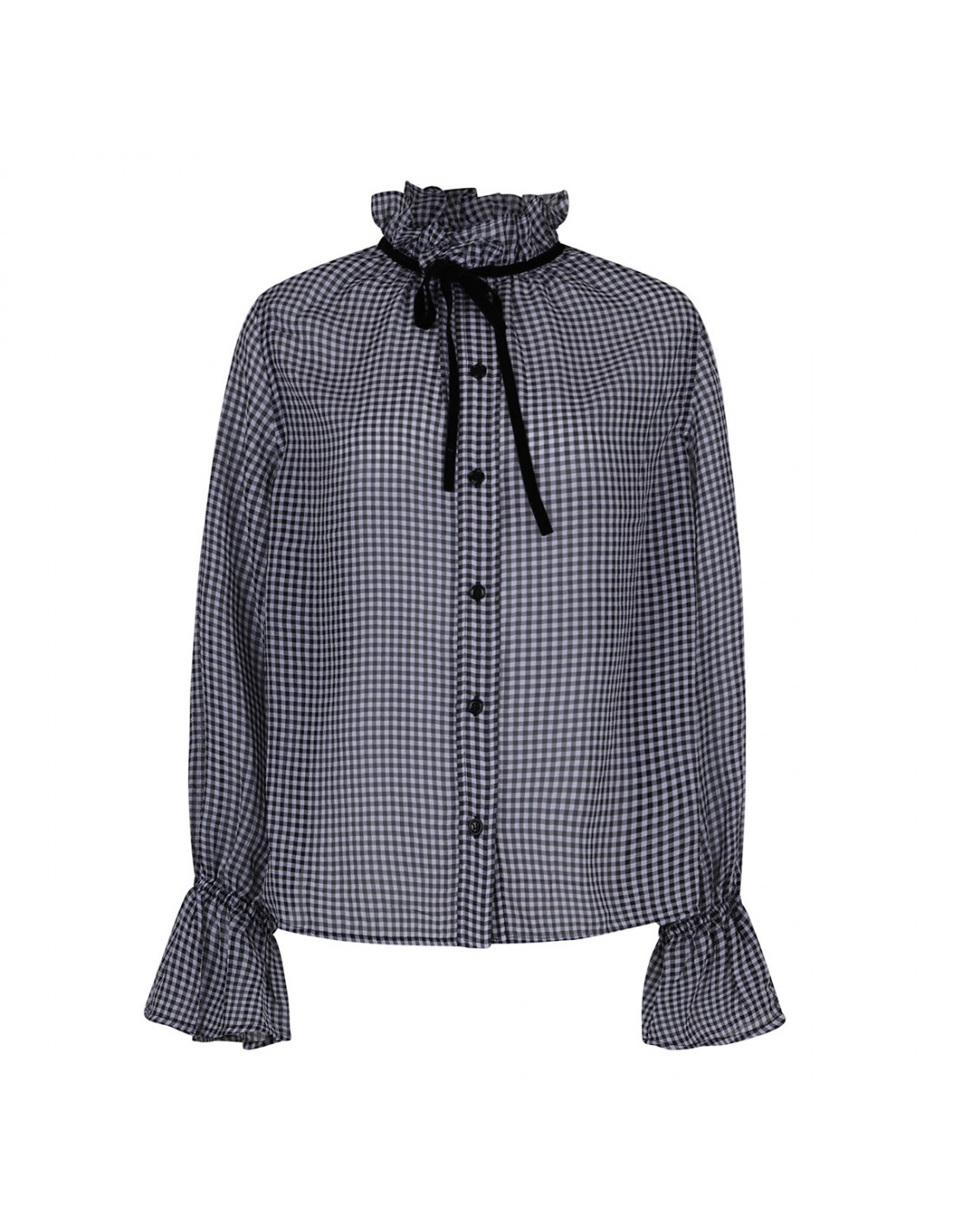 Sheer check shirt