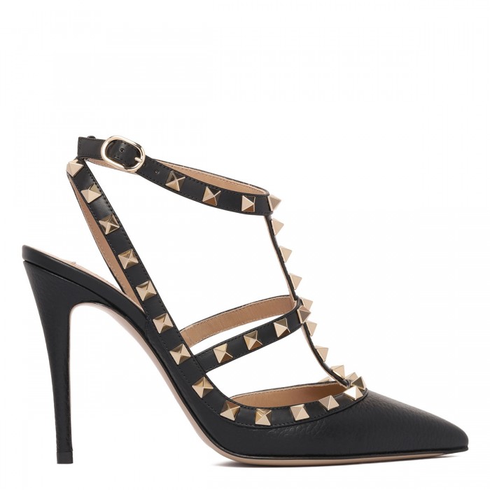 Rockstud ankle strap pumps