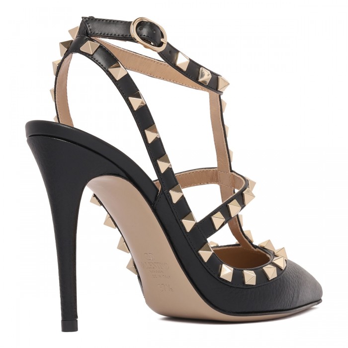 Rockstud ankle strap pumps