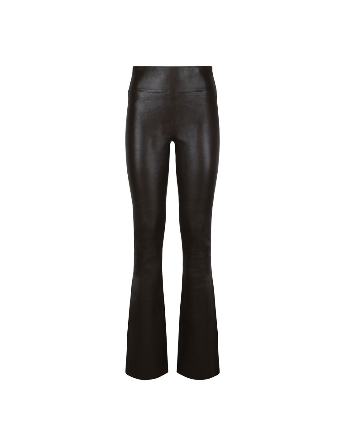 Micro flare leather pants