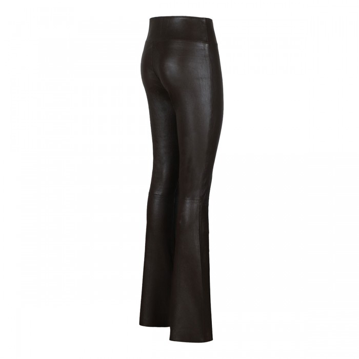 Micro flare leather pants