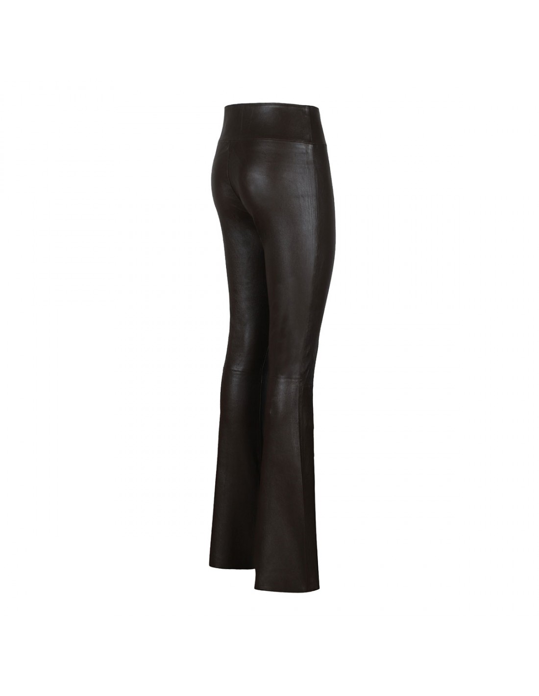 Micro flare leather pants