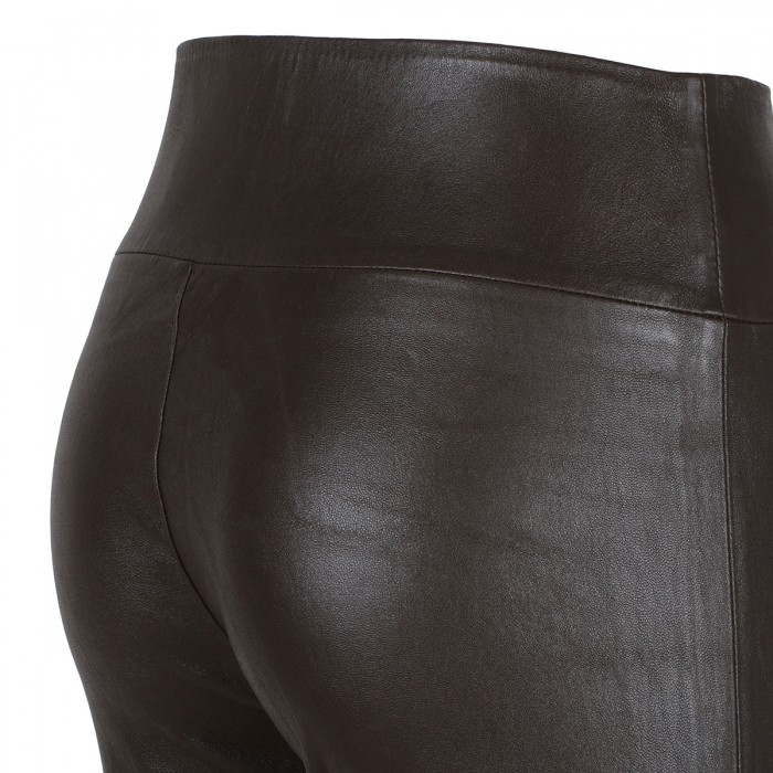 Micro flare leather pants