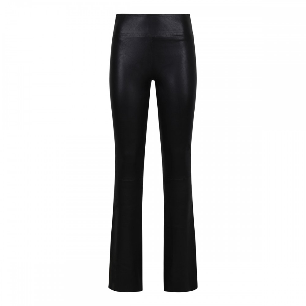 Micro flare leather pants