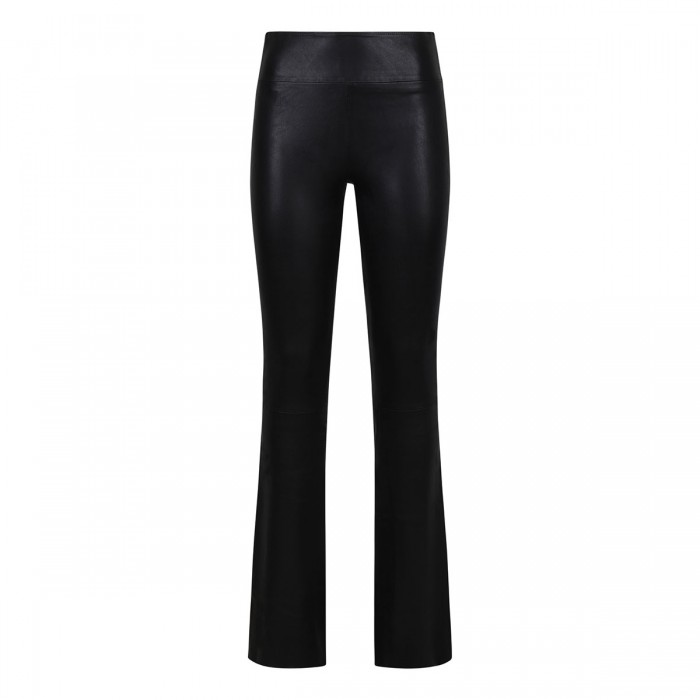 Micro flare leather pants