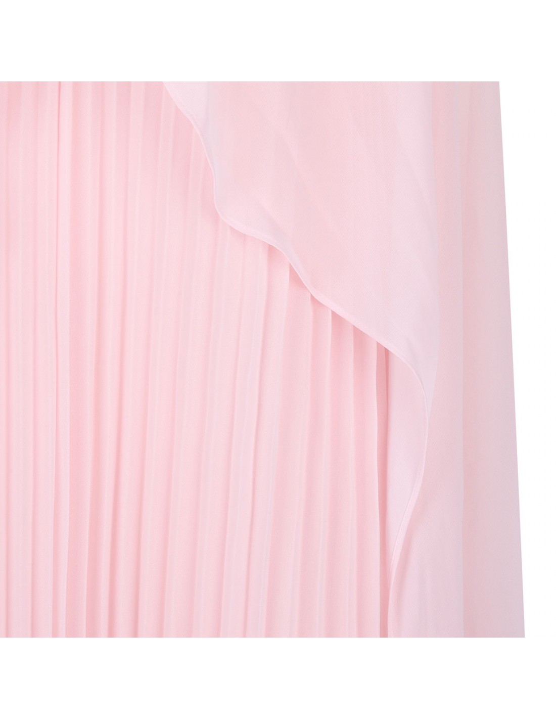 Pink chiffon cape midi dress