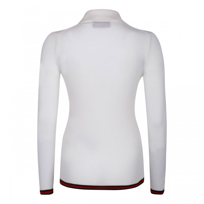 Cashmere and silk polo top