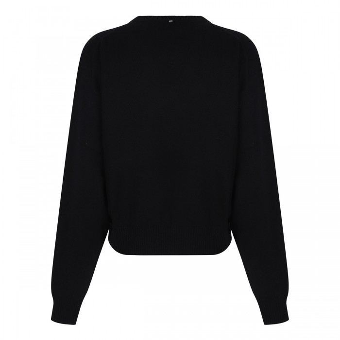 Polis black wool-blend sweater