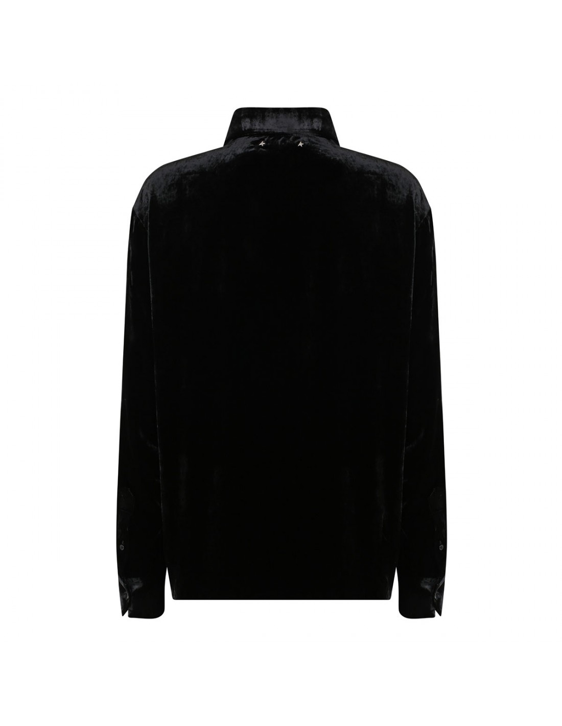 Black velvet effect shirt