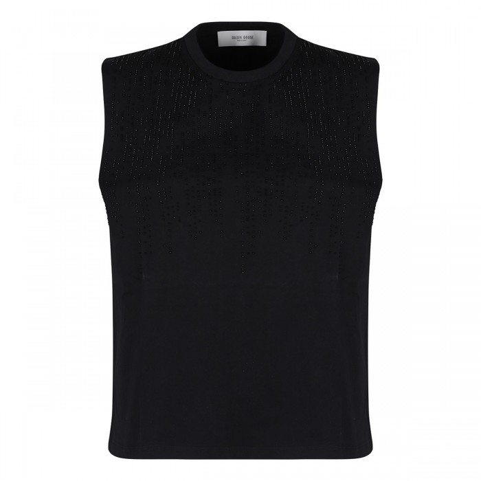 Black sleeveless top