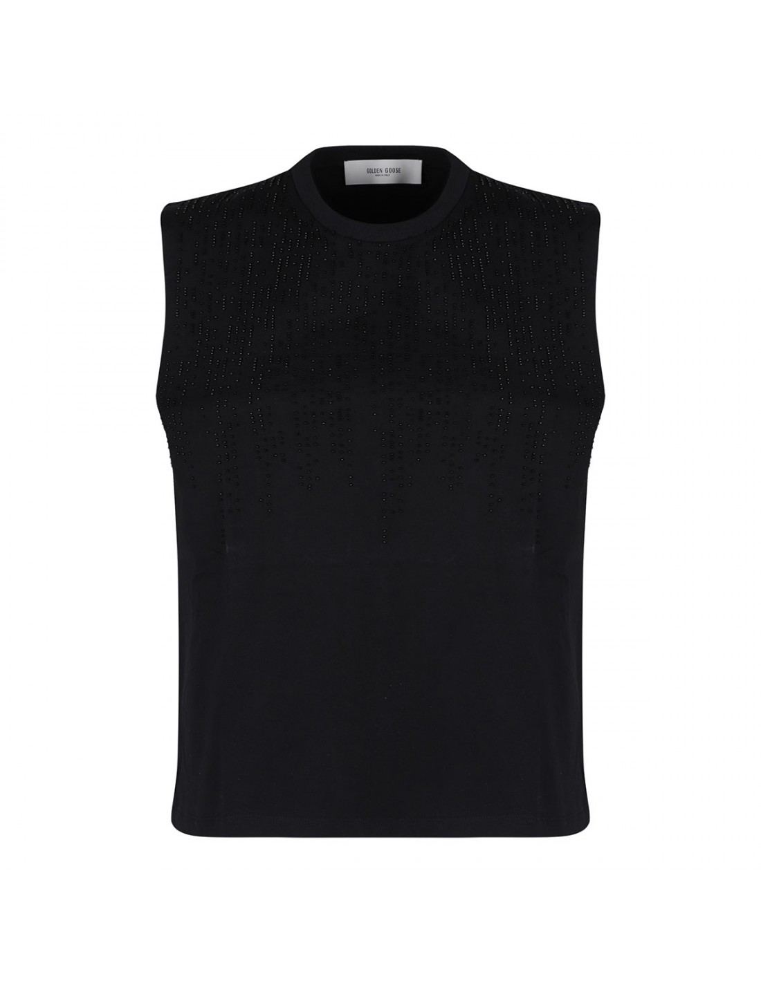 Black sleeveless top