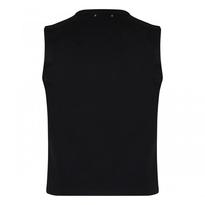 Black sleeveless top