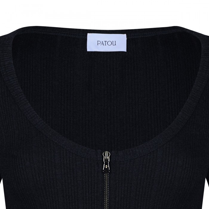 Navy-black zipped T-shirt