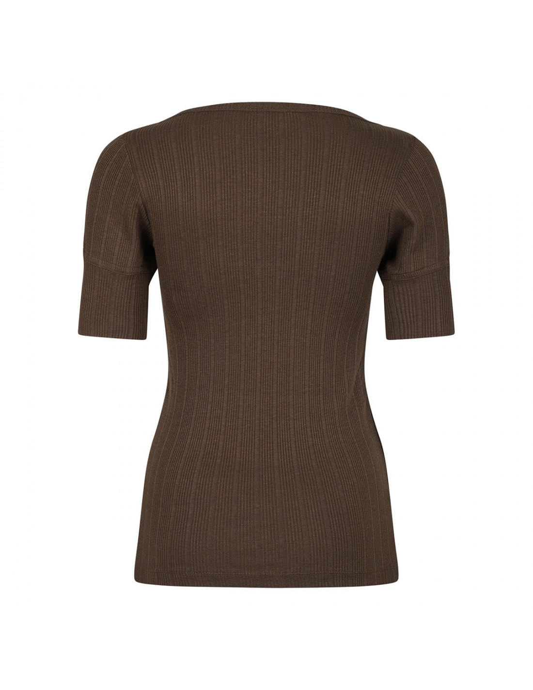 Mocha hue zipped T-shirt