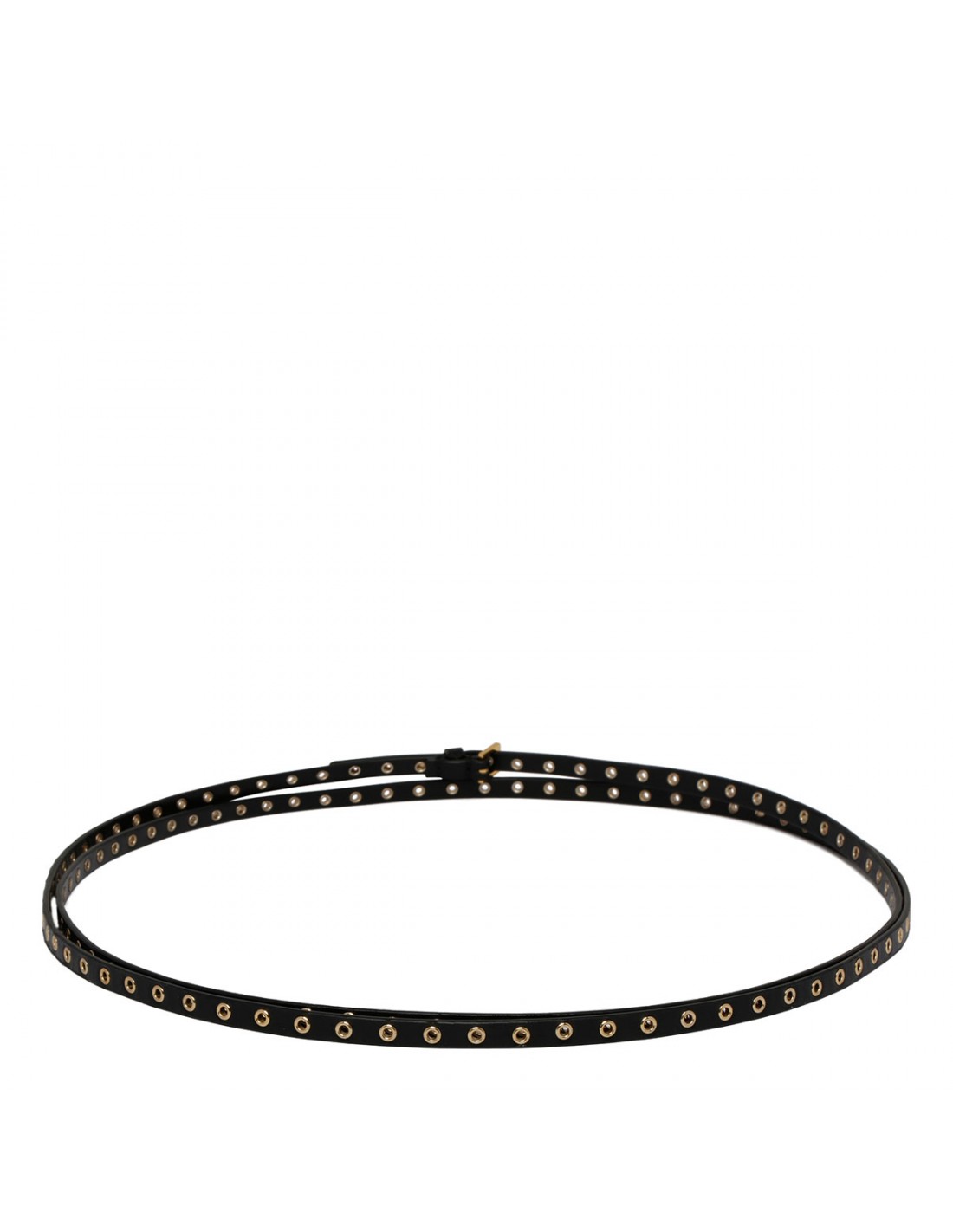 Black mini eyelet belt