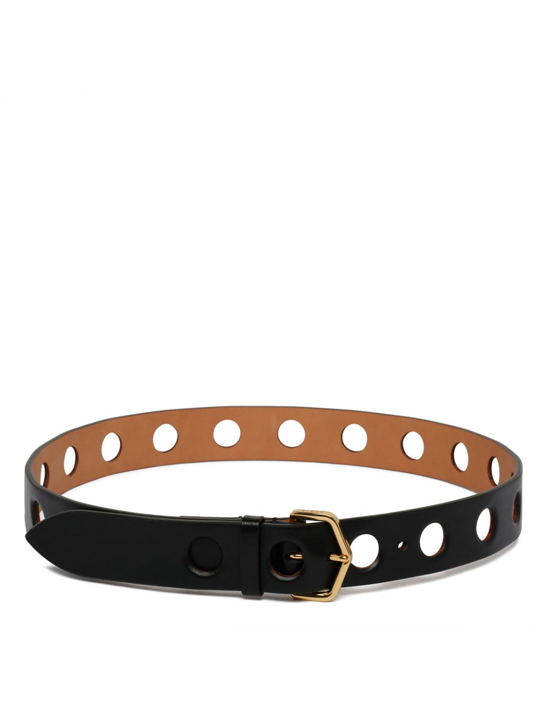 Black mini eyelet belt