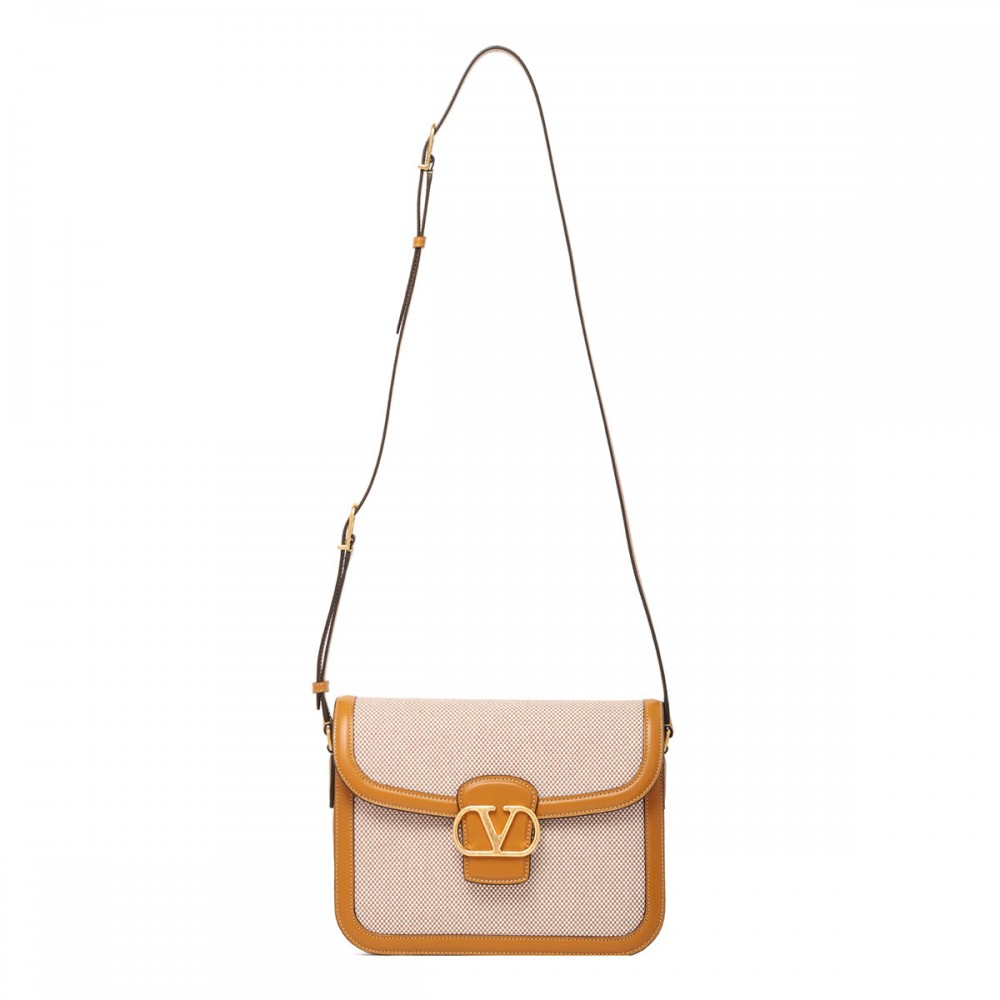 9TO5 canvas and leather shoulder bag