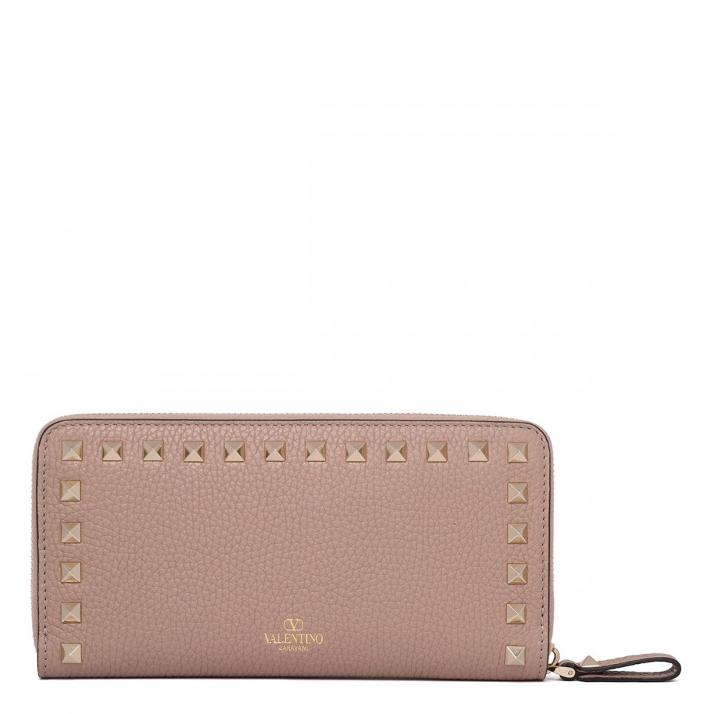 Rockstud zip around wallet