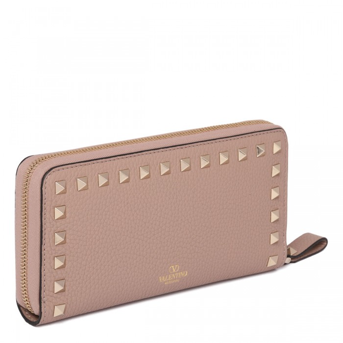 Rockstud zip around wallet